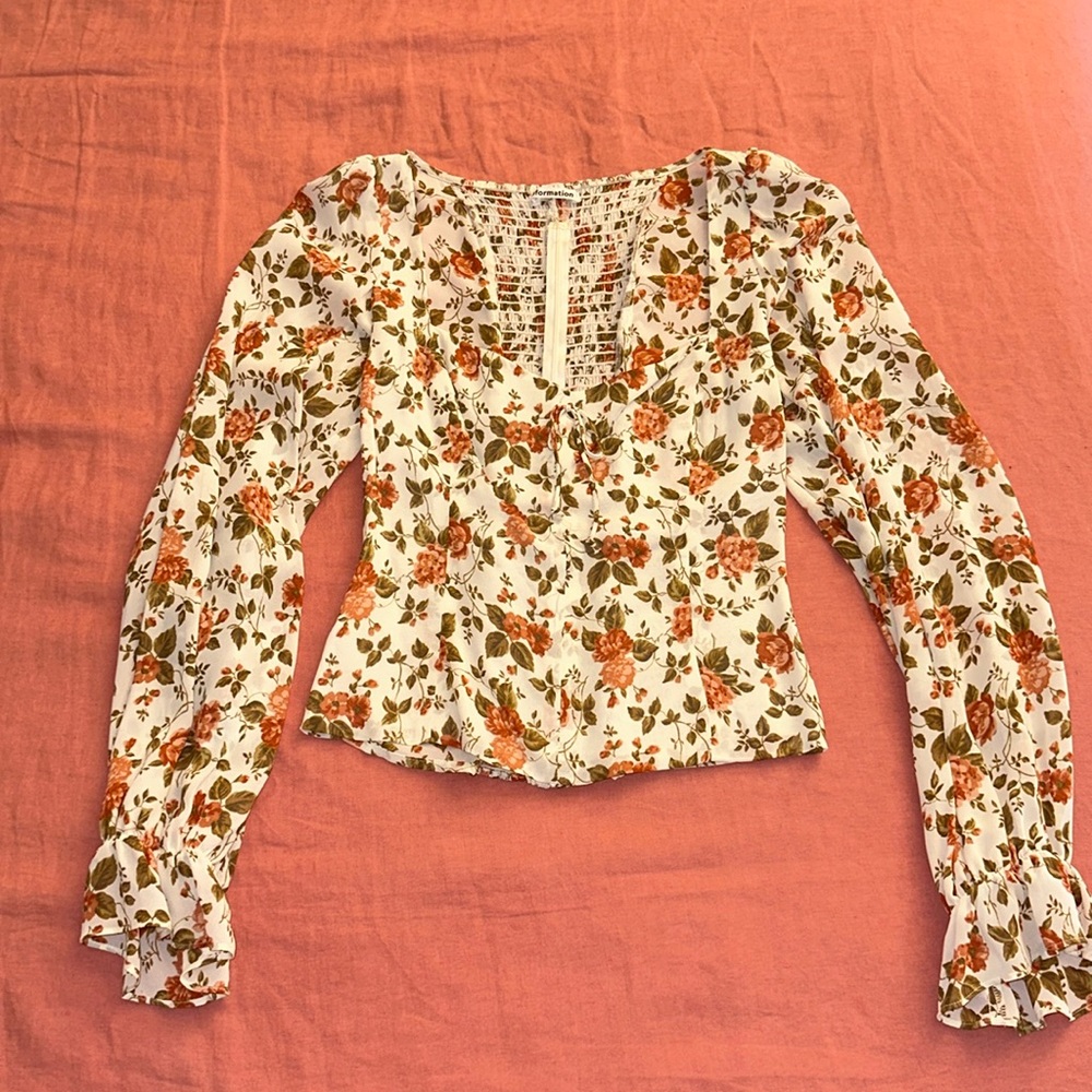 Reformation long sleeve blouse